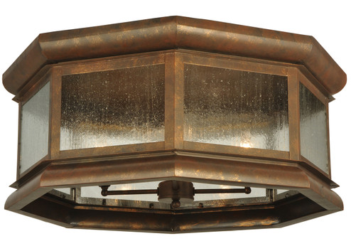 Manchester Four Light Flushmount in Red Rust,Wrought Iron (57|127123)