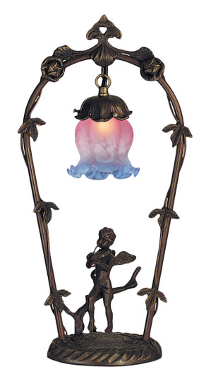 Pink/Blue Cherub With Violin One Light Accent Lamp in Mahogany Bronze (57|12655)