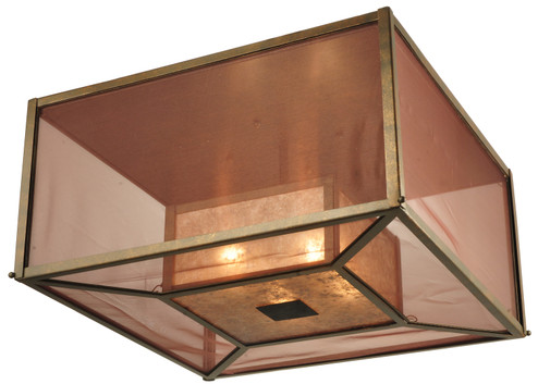 Quadrato Four Light Flushmount in Gilded Tobacco (57|125237)