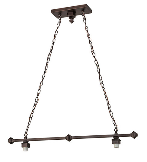 Oblong Two Light Island Pendant in Mahogany Bronze (57|124543)