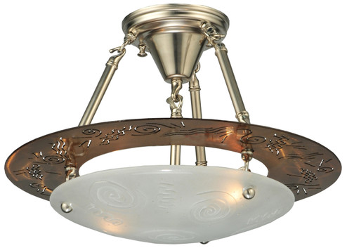 Metro Two Light Semi-Flushmount in Nickel,Transparent Copper (57|124461)