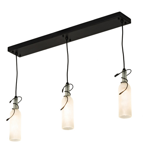 Tuscan Vineyard Three Light Island Pendant in Black Metal (57|123862)