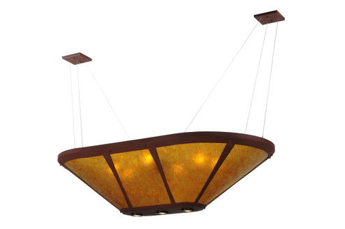 Sutter Nine Light Inverted Pendant in Rust (57|123602)