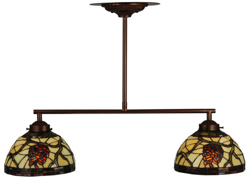 Pinecone Two Light Island Pendant in China Mahogany Bronze (57|123357)