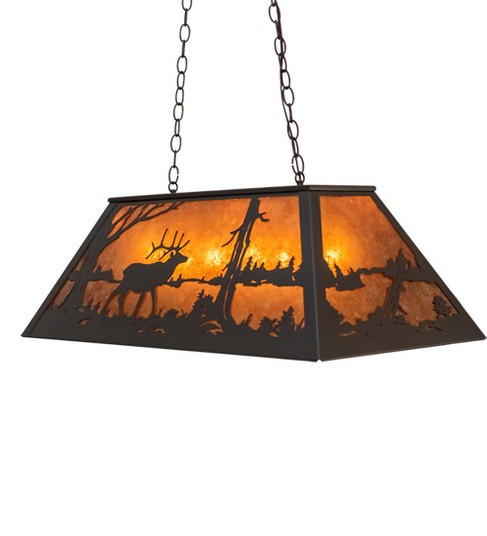 Elk At Lake Six Light Pendant in Timeless Bronze (57|122975)