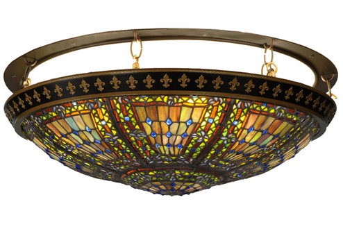 Fleur-De-Lis Four Light Flushmount in Copper Vein And Antique Gold (57|122540)