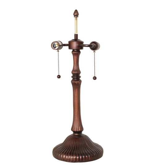 Ribbed Two Light Table Base Hardware in Mahogany Bronze (57|12223)