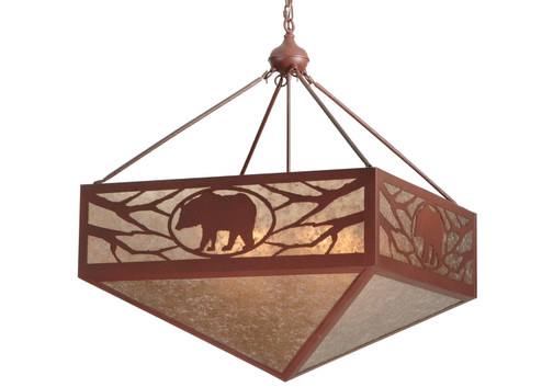 Lone Bear Six Light Inverted Pendant in Rust (57|121332)