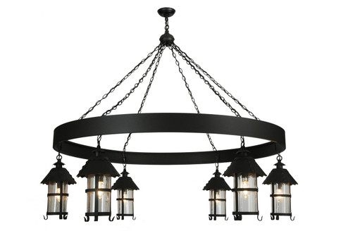 Rutland Six Light Chandelier in Black (57|120725)