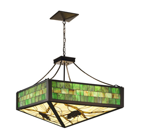 Pinecone Four Light Pendant in Antique Copper Mahogany Bronze (57|120537)