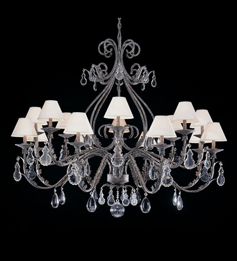 French Elegance 16 Light Chandelier in Antique Silver (57|120304)