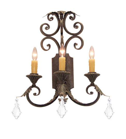 Serratina Three Light Wall Sconce in Antiquity (57|120213)