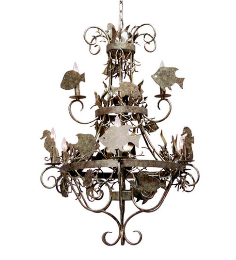 De La Mar Nine Light Chandelier in Capri (57|119762)