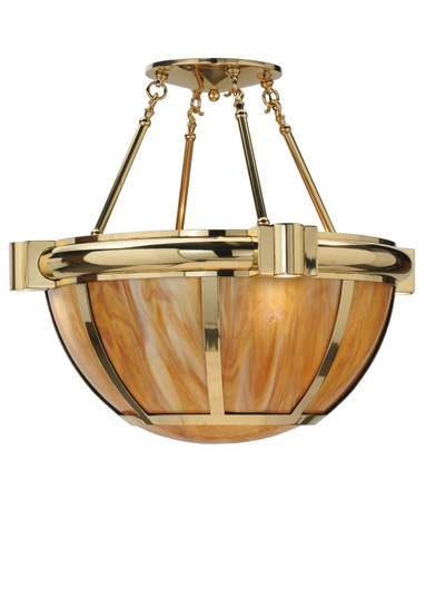 Auburn Five Light Semi-Flushmount in Natural Brass (57|118859)