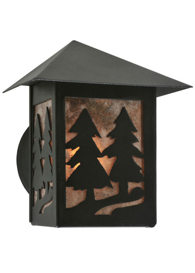 Twin Spruce Trees One Light Wall Sconce in Textured Black (57|118283)