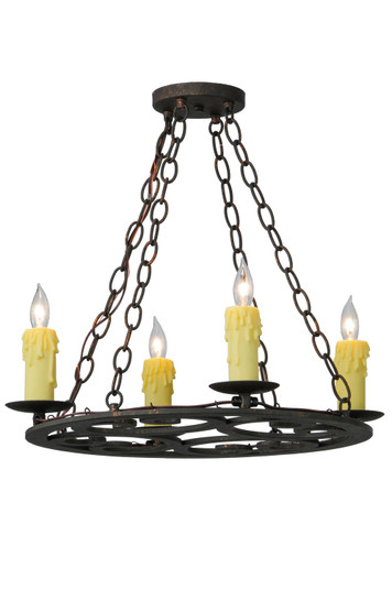 Ashley Four Light Chandelier in Black Metal,Custom (57|118125)