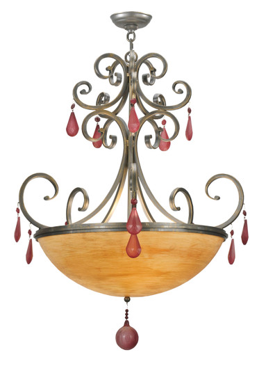 Jeri Four Light Inverted Pendant in Pewter (57|117740)
