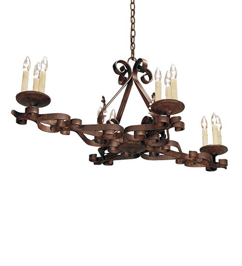 Elianna 12 Light Chandelier in Rustic Iron (57|116869)