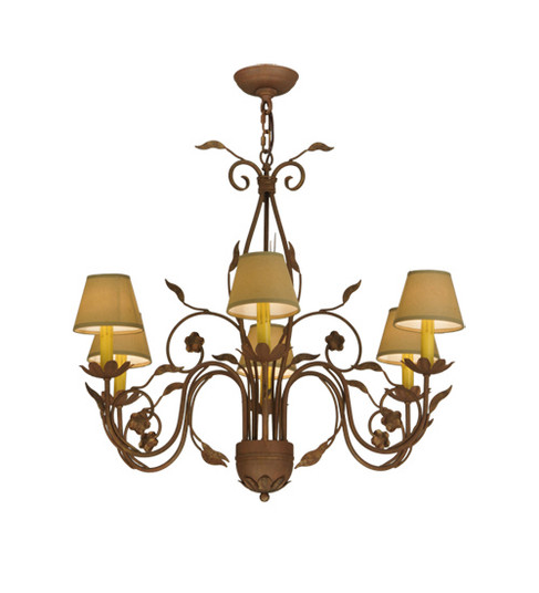 Bordeaux Six Light Chandelier in Organic Rust (57|116650)