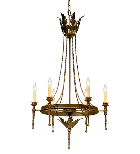 Amaury Six Light Chandelier in Gilded Tobacco (57|116297)