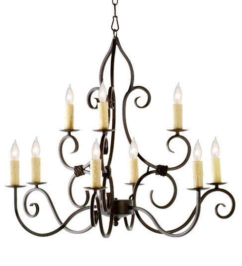 Clayton Nine Light Chandelier in Cajun Spice (57|116294)