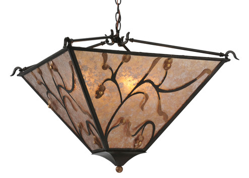 Blossoming Branches Four Light Inverted Pendant in Coffee Bean/Cortez Gold (57|116135)