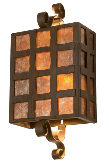 Monte Cristo Two Light Wall Sconce in Rustic Iron Amber Mica/Clear Seedy Glass (57|116008)