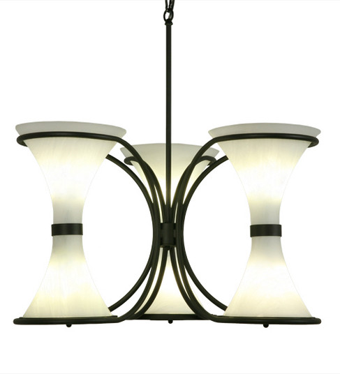 Chronos Three Light Chandelier in Blackwash (57|115999)