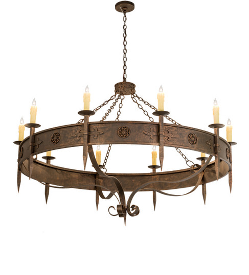 Calandra Ten Light Chandelier in Gilded Tobacco (57|115623)