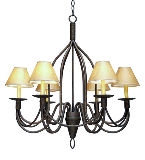 Bell Six Light Chandelier in Rusty Nail (57|115263)