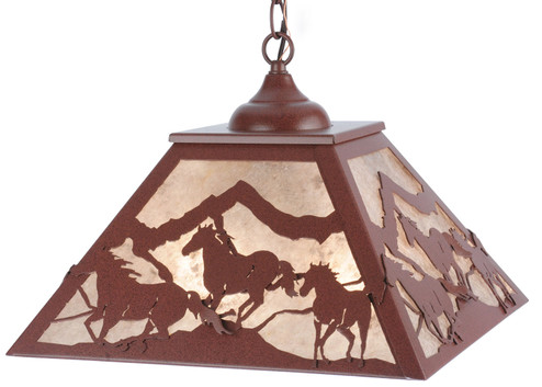 Running Horses Two Light Pendant in Rust (57|114903)