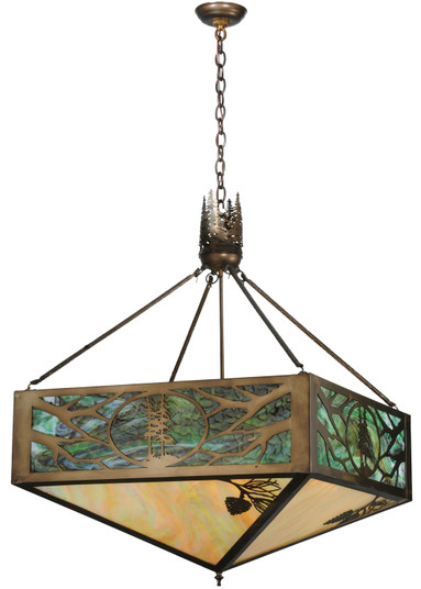 Balsam Pine Four Light Inverted Pendant in Antique Copper (57|114497)