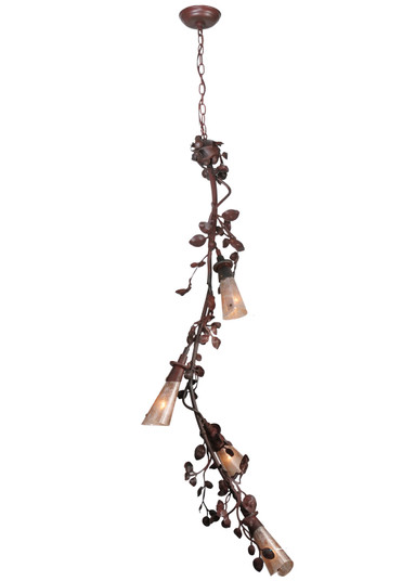 Vinca Vine Four Light Chandelier in Rust Over Wrought Iron (57|114383)