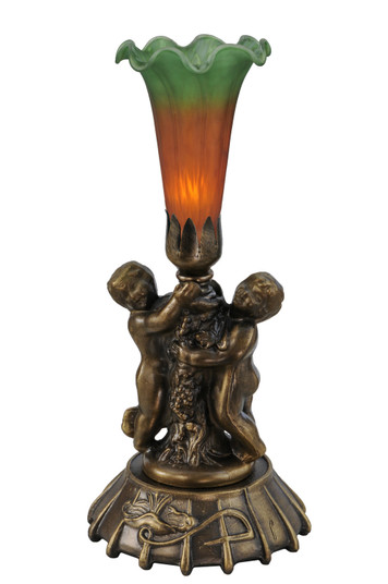 Amber/Green One Light Mini Lamp in Mahogany Bronze (57|11428)