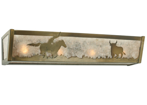 Cowboy & Steer Four Light Vanity in Antique Copper (57|113548)