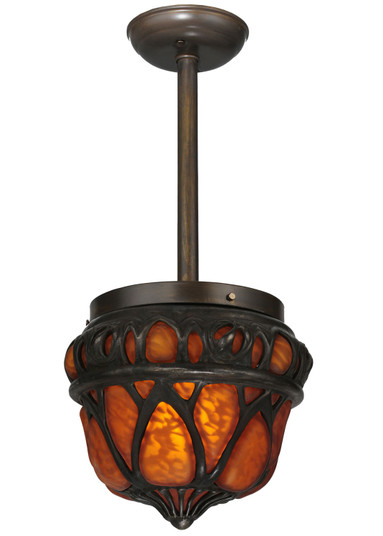 Castle Crown One Light Pendant in Black Metal (57|113402)