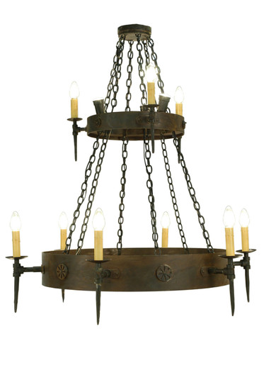 Warwick 12 Light Chandelier in Hand Waxed Metal (57|112813)