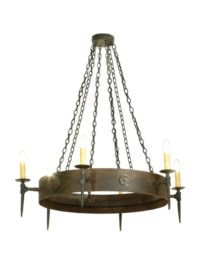 Warwick Six Light Chandelier in Hand Waxed Metal (57|112812)