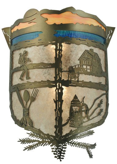 Lake Clear Lodge Two Light Wall Sconce in Antique Copper (57|112435)