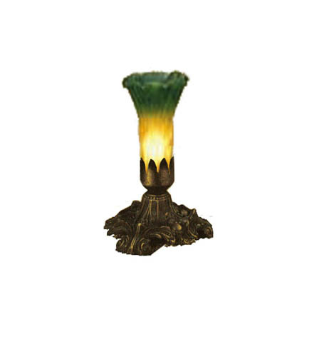 Amber/Green Pond Lily One Light Accent Lamp in Antique (57|11235)