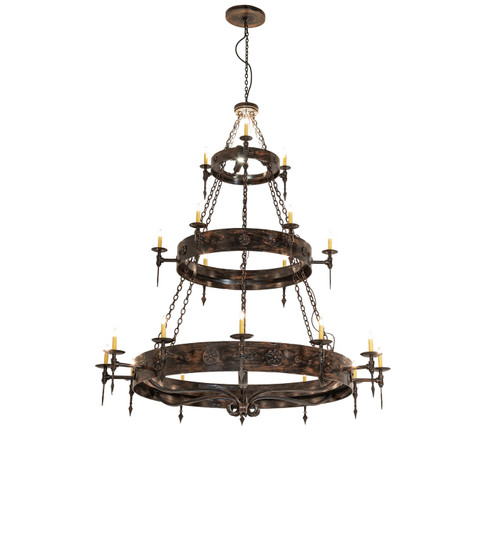 Warwick 21 Light Chandelier in Hand Waxed Metal (57|112084)