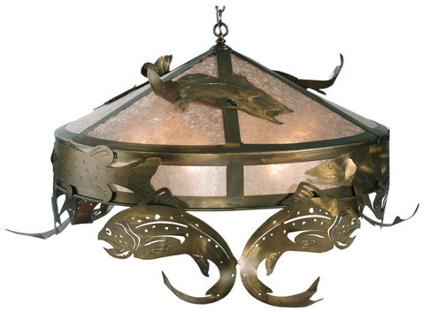 Catch Of The Day Six Light Pendant in Antique Copper (57|111957)