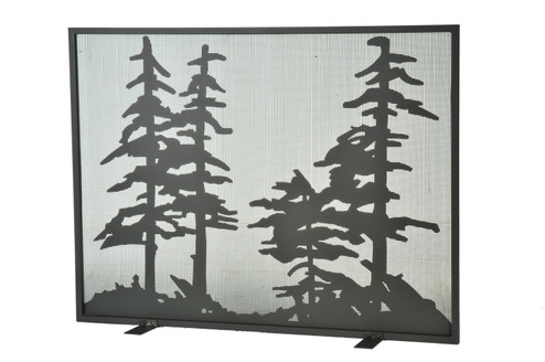 Tall Pines Fireplace Screen in Wrought Iron (57|111045)