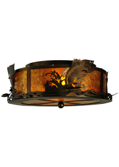 Leaping Bass Two Light Flushmount in Antique Copper (57|110601)