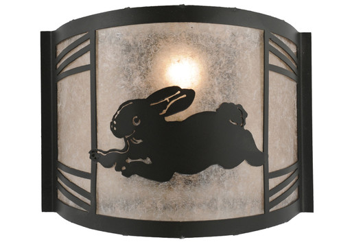 Rabbit On The Loose LED Wall Sconce in Textured Black (57|110558)