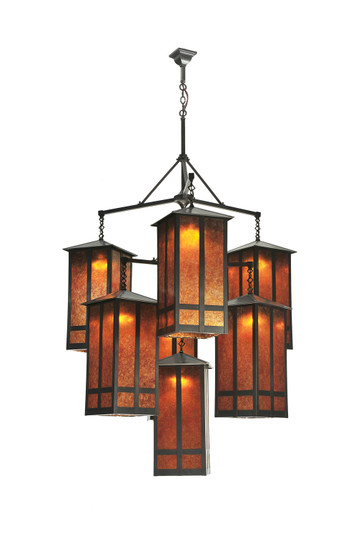 Church Street Seven Light Chandelier in Craftsman Brown (57|110093)