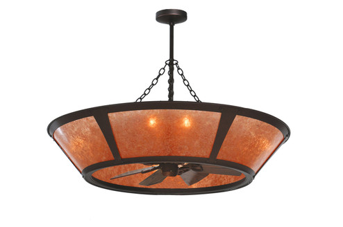 Sutter Eight Light Chandel-Air in Cafe Noir Oiled Bronze//Dark Oak Blades (57|110072)