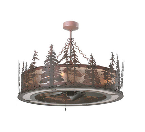 Tall Pines Eight Light Chandel-Air in Rust,Wrought Iron (57|109974)