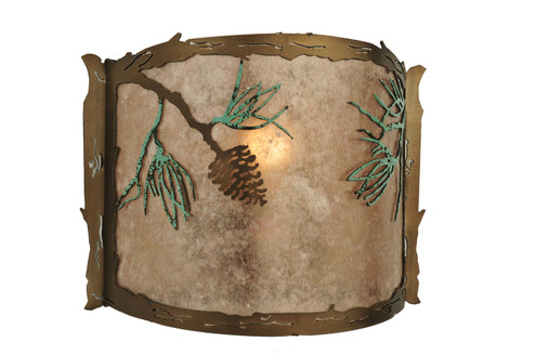 Balsam Pine One Light Wall Sconce in Antique Copper & Green Needles (57|109902)