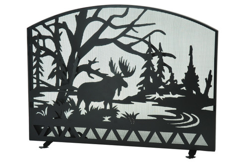 Moose Creek Fireplace Screen in Textured Black (57|109212)